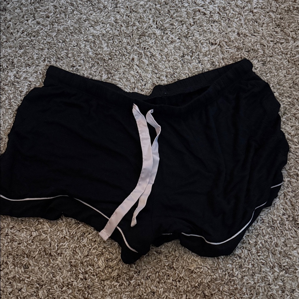 Target Black Pajama Shorts with White Accents